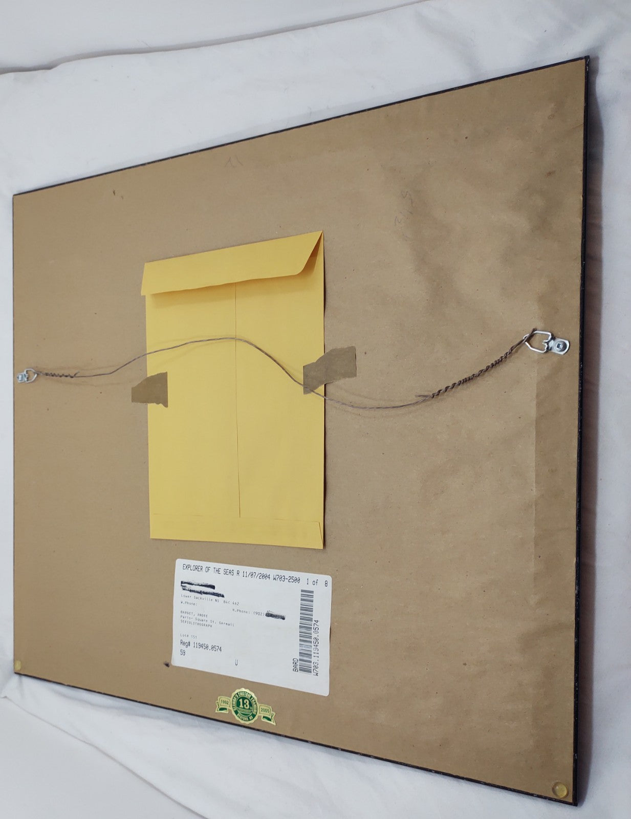 André Bardet Paris Square St Germain Hand Signed Seriolithograph Framed