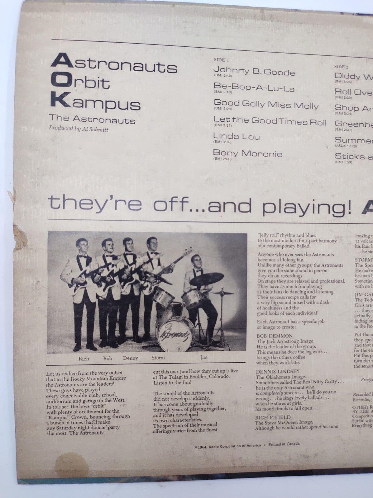 The Astronauts Orbit Kampus LP, RCA Victor, Surf Rock