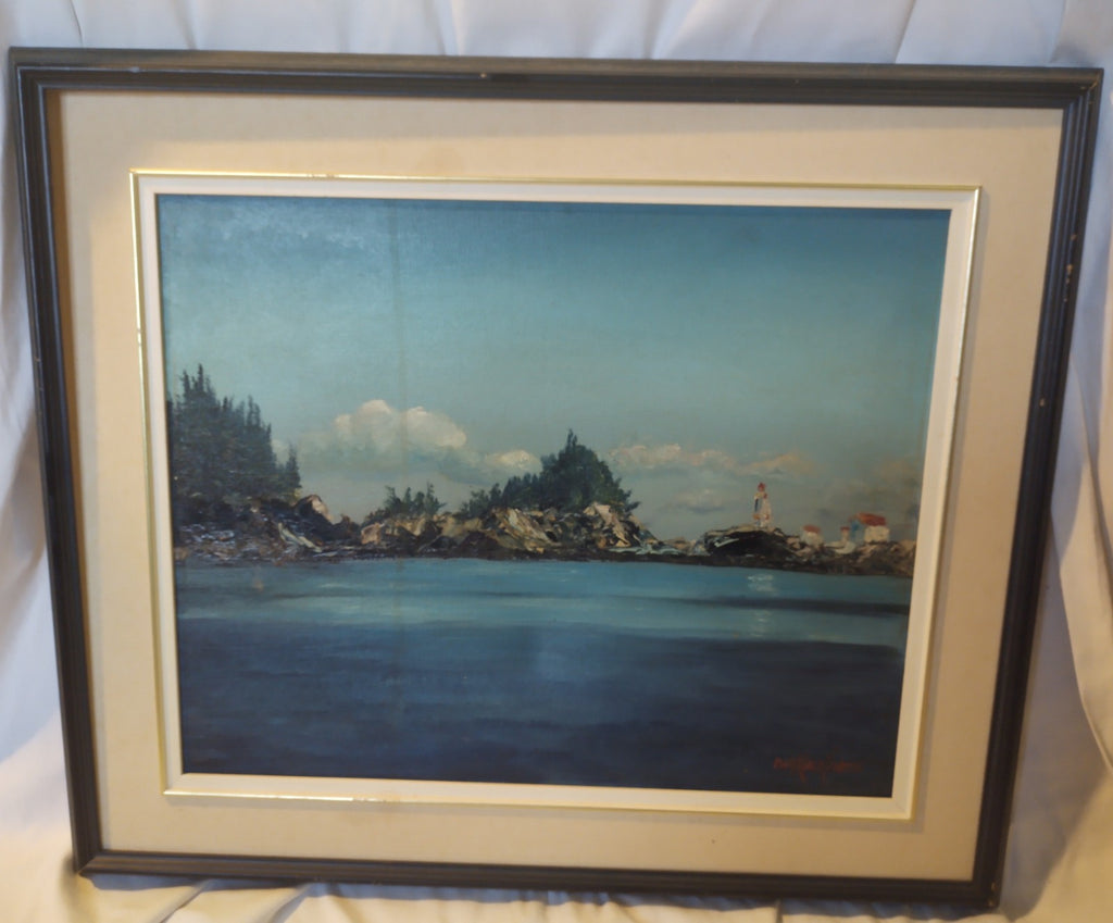 Dan Mackenzie Coastal Lighthouse Acrylic Painting Maritime Nova Scotia Art