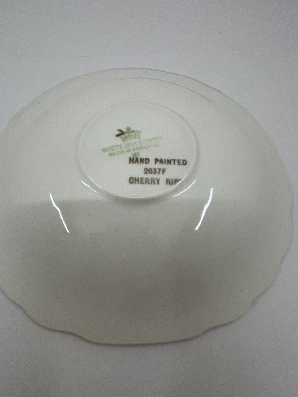 Myott Cherry Ripe Bone China Saucer Only England Floral Replacement Piece