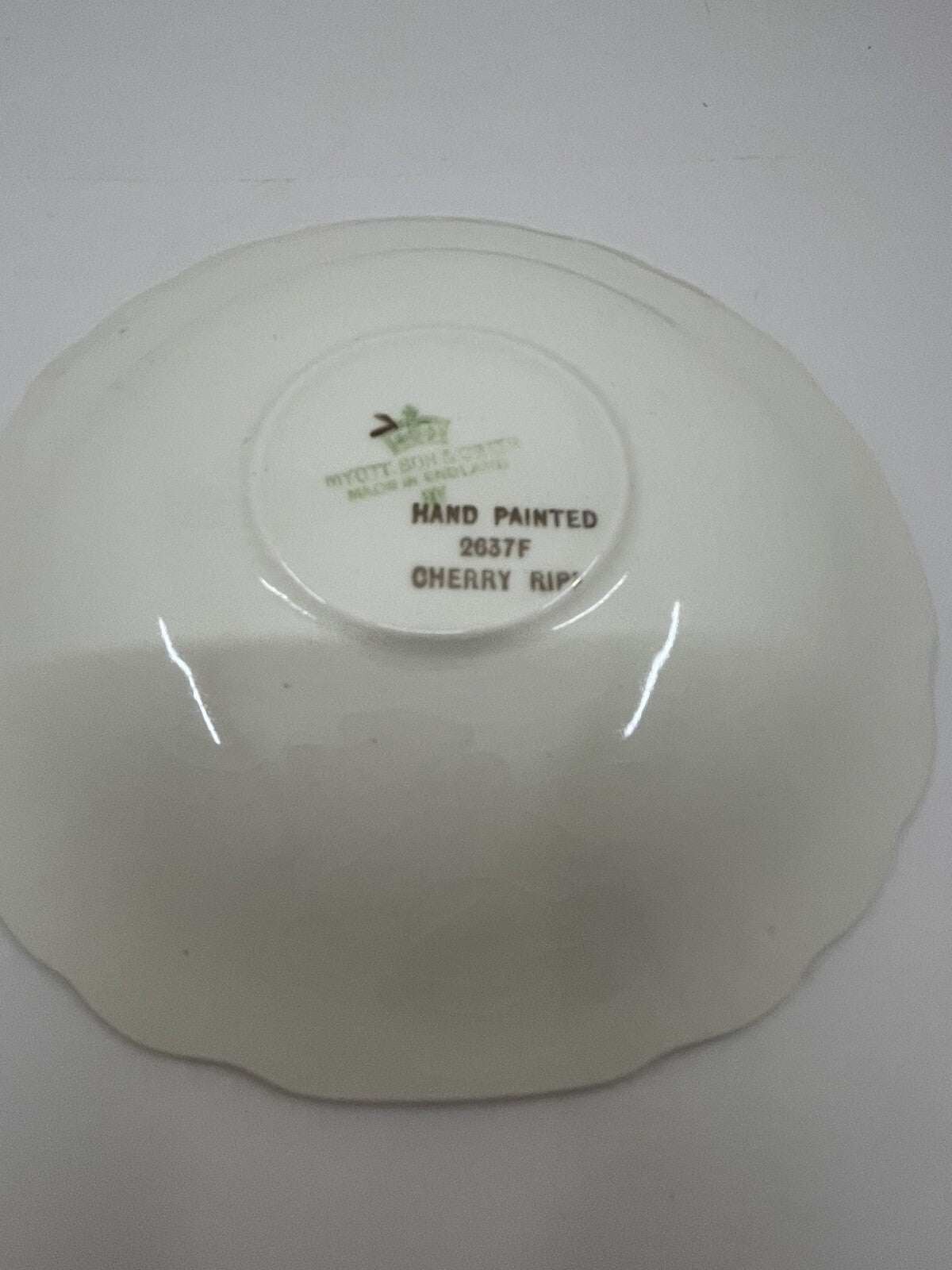 Myott Cherry Ripe Bone China Saucer Only England Floral Replacement Piece