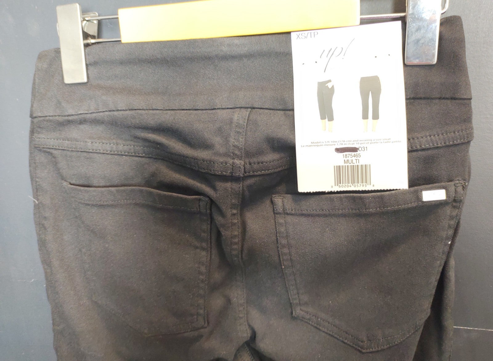 UP! Black Pull On Stretch Crop Pants NWT Women’s Comfortable Casual Wear