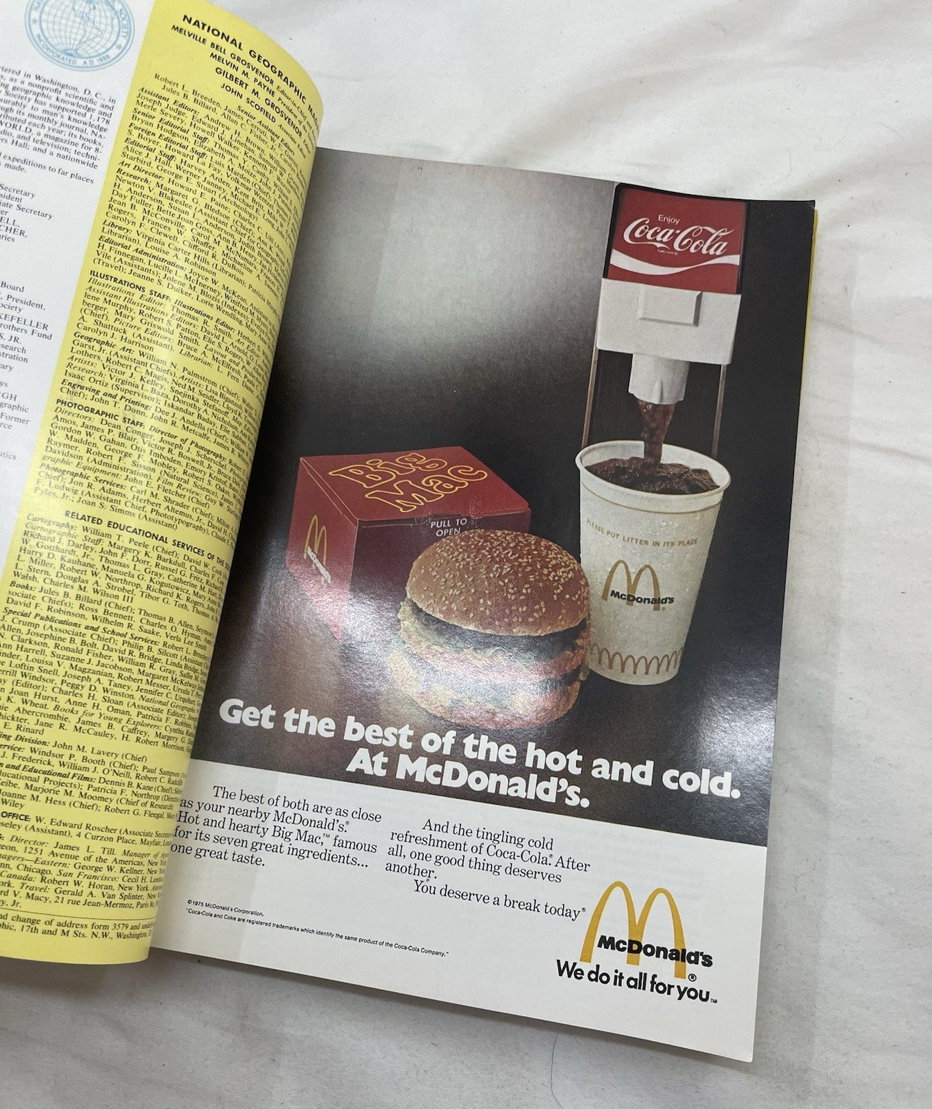 Nat Geo Mags Jul–Dec 1975 Set + Slipcvr Vtg Wildlife Decor World Atlas