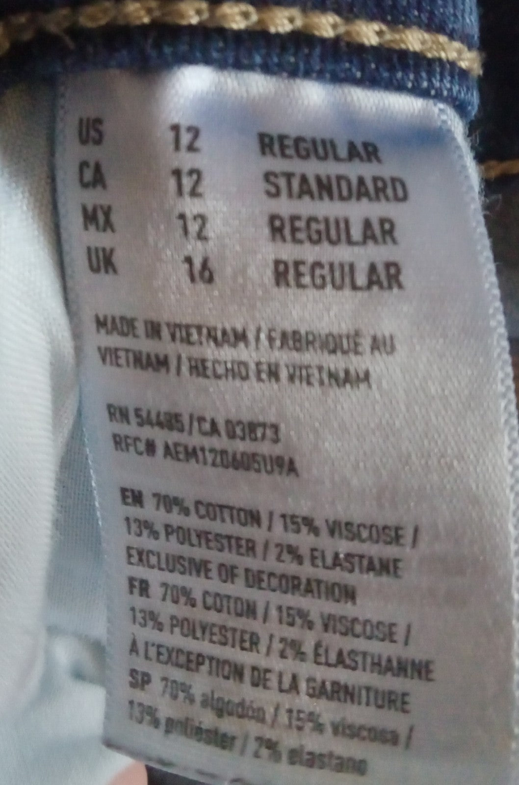 American Eagle Super Stretch Jeans – Women's Size 12, Dark Wash Denim