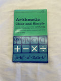 Arithmetic Clear & Simple Julia Mira 1966 PB Math Basics School Study Ed