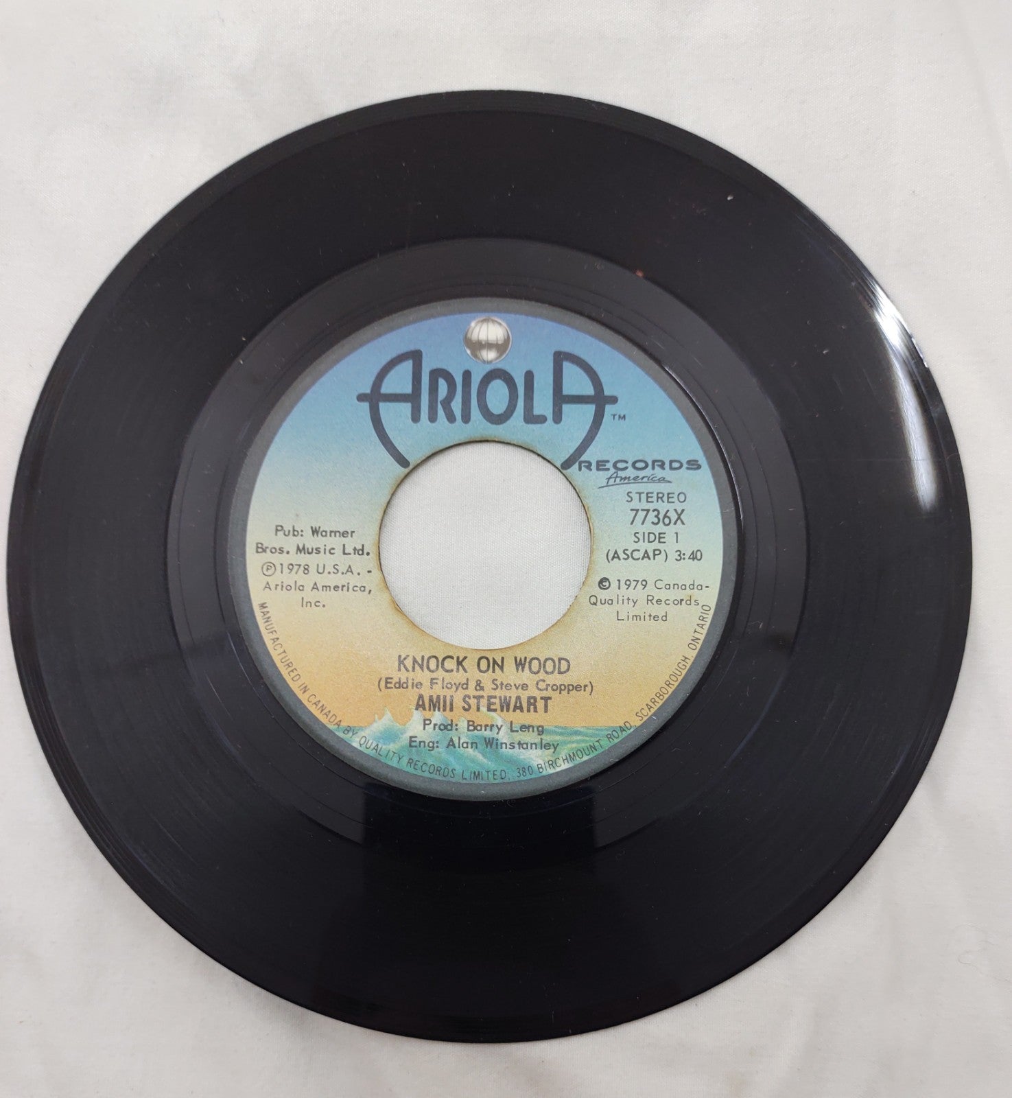 Amii Stewart – Knock On Wood 7” Ariola 7736X Canada 1979