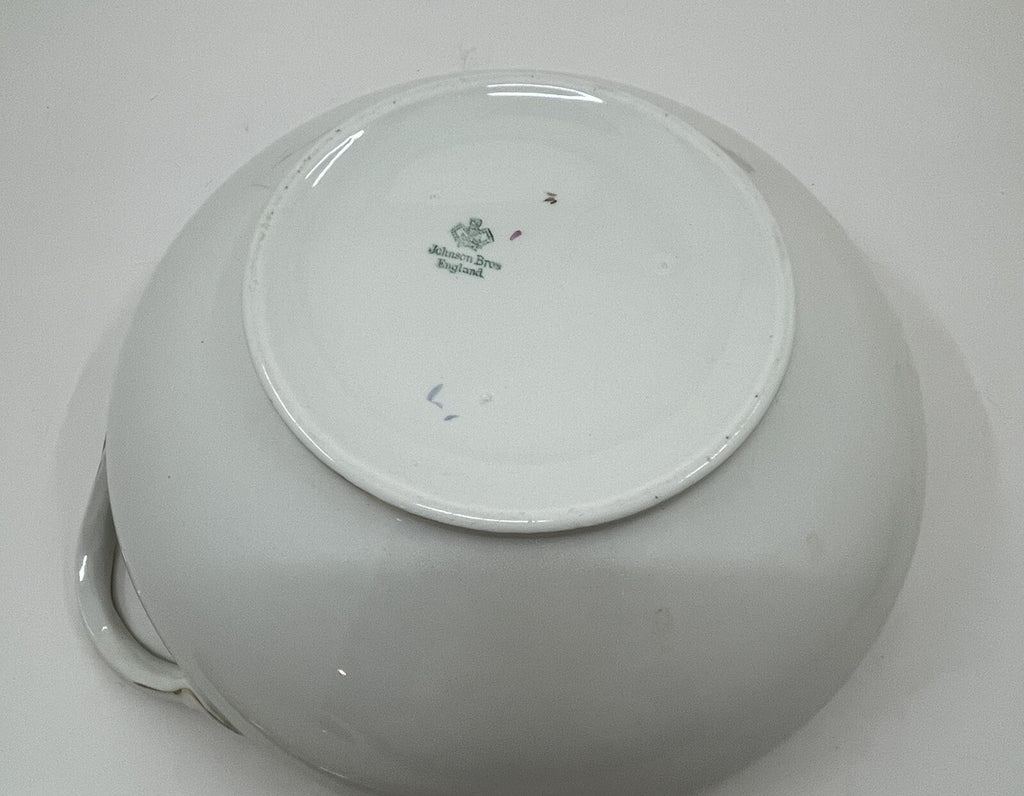 Antique Johnson Brothers Soup Tureen Ironstone with Matching Ladle White
