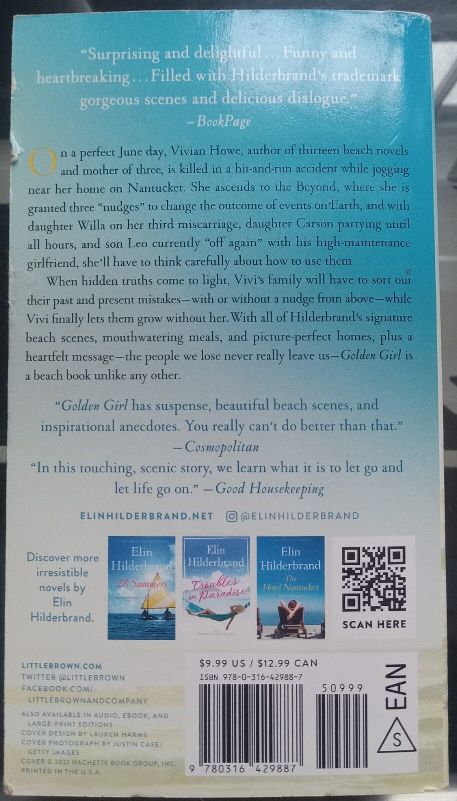 Golden Girl by Elin Hilderbrand – Hardcover VG