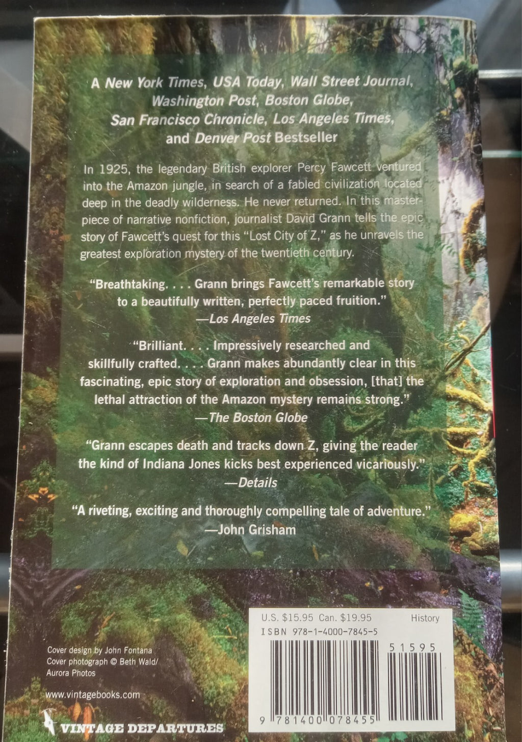 The Lost City of Z by David Grann – 2009 PB Nonfiction Adventure Bestseller VG+