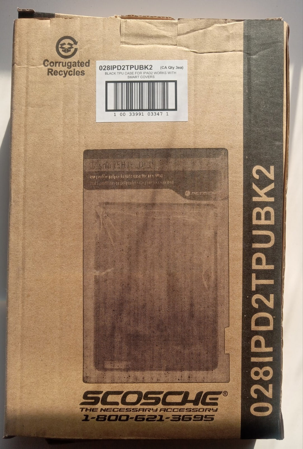 iPad 2 Black Flexible Rubber Case by Glossee – Slim Protective Tablet Cover