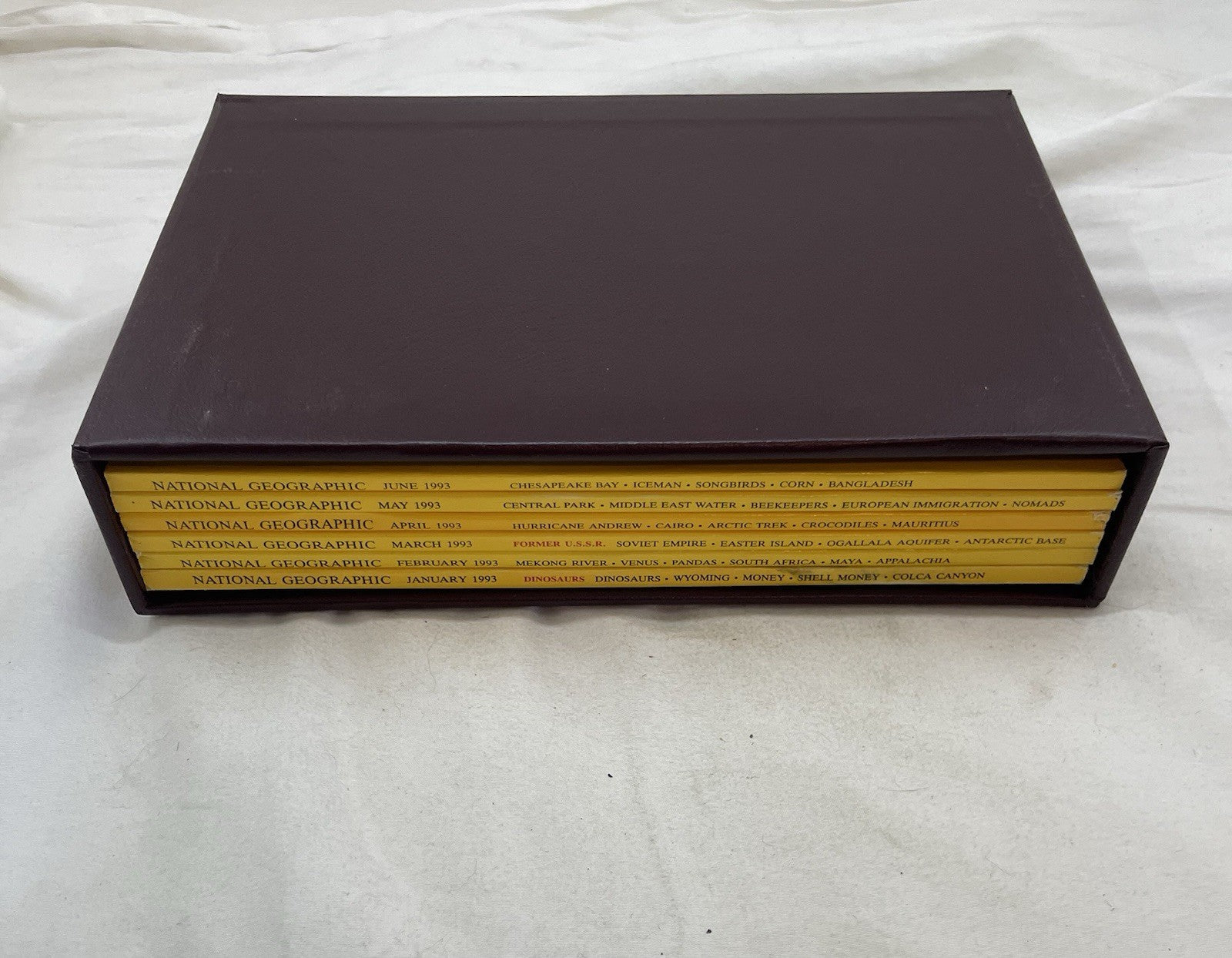 Vintage Nat Geo Lot Jan–Jun 1993 w/ Slipcover | Science, Illustrated Set