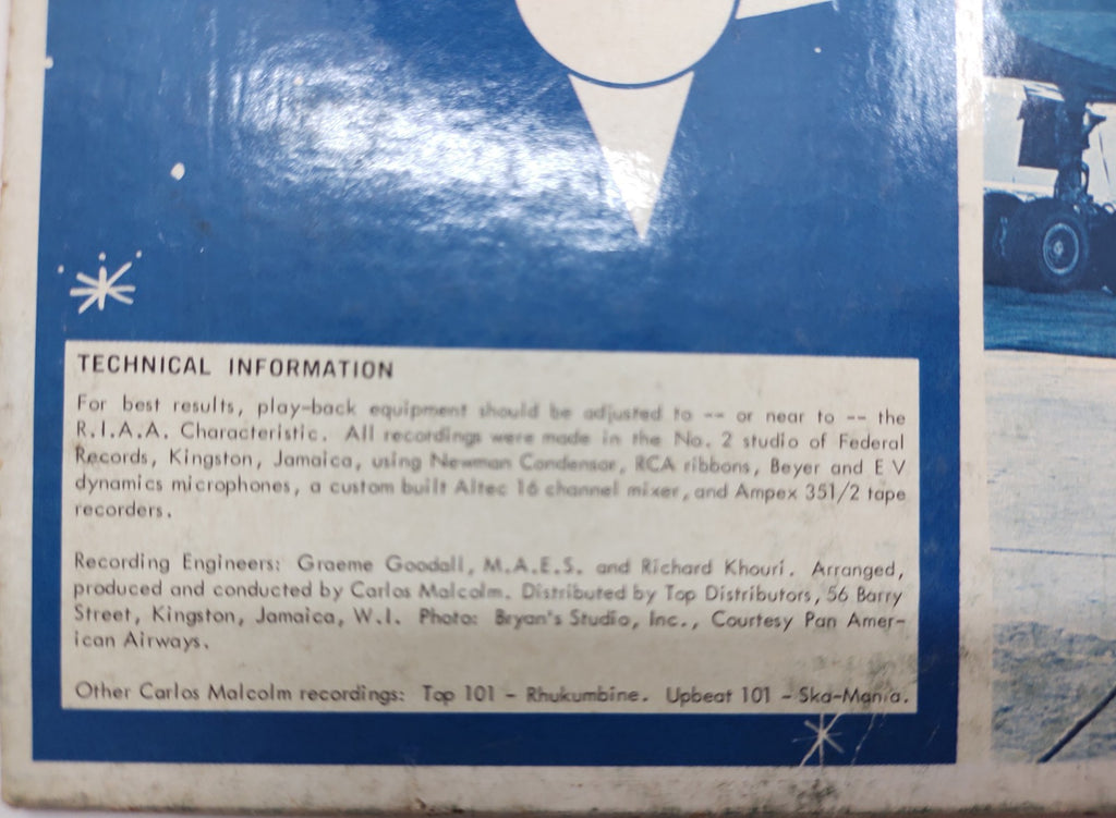 Carlos Malcolm Space Flight UpBeat-102 Ska Jazz LP 3114A Early Press VG+