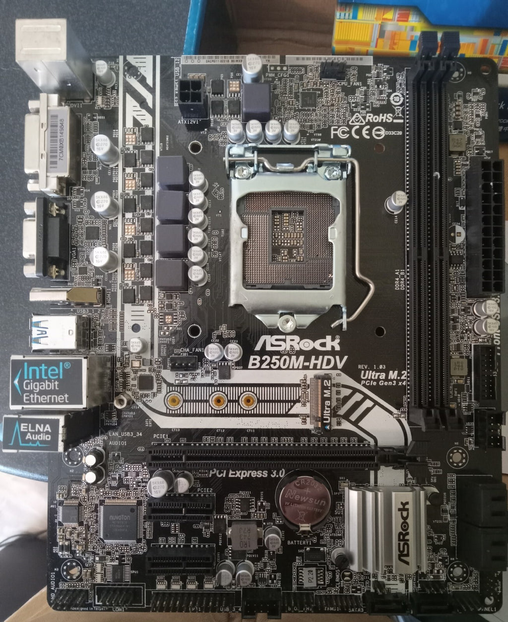 ASRock B250M-HDV LGA 1151 Micro ATX DDR4 Desktop Motherboard – For Parts