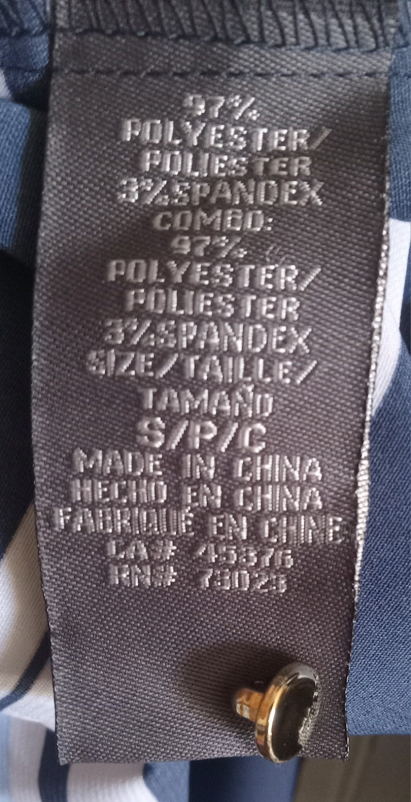 Suzy Shier Half Button Blue Striped Long Sleeve Sweater Women’s Size S