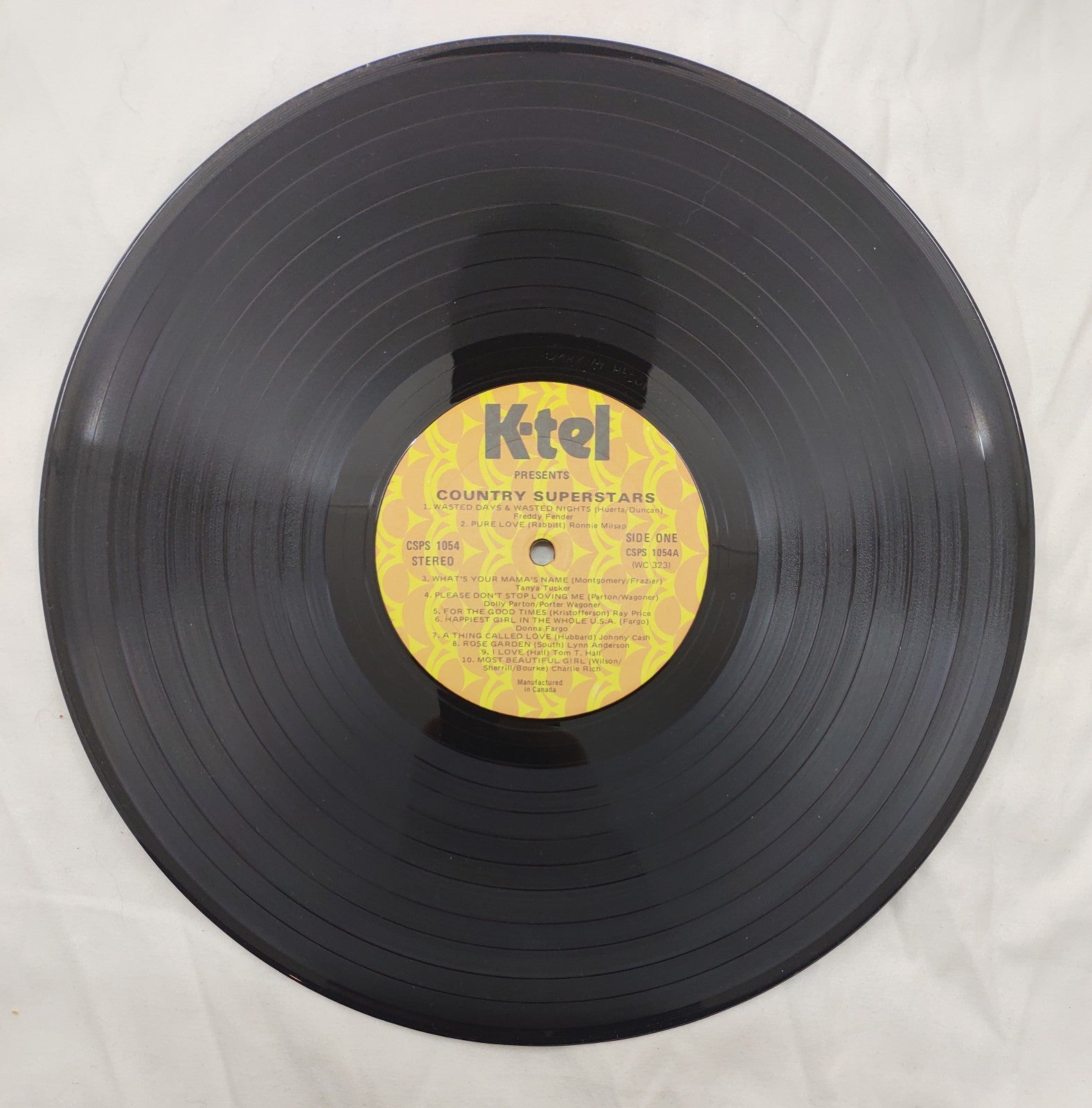 K-Tel Country Superstars LP 1976 CSPS-1054 WC-323 Compilation