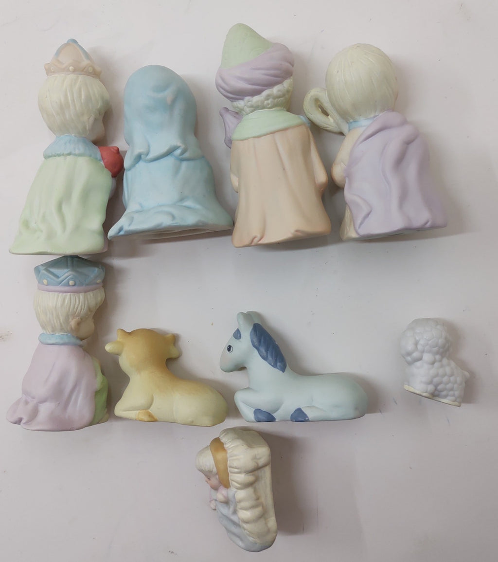 Lot of 9 Russ Berrie Bisque Mini Figurines Vintage Figurine Set Collectible