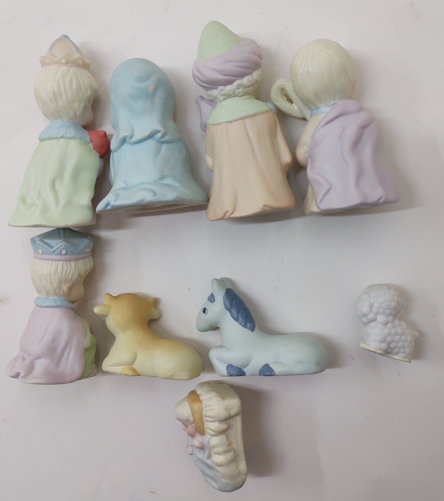 Lot of 9 Russ Berrie Bisque Mini Figurines Vintage Figurine Set Collectible