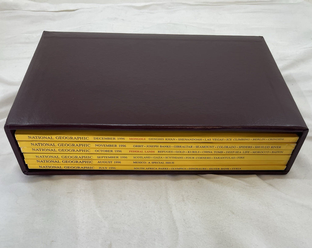 Vintage Nat Geo Lot Jul–Dec 1996 Slipcover Set | Wildlife, Illustrated