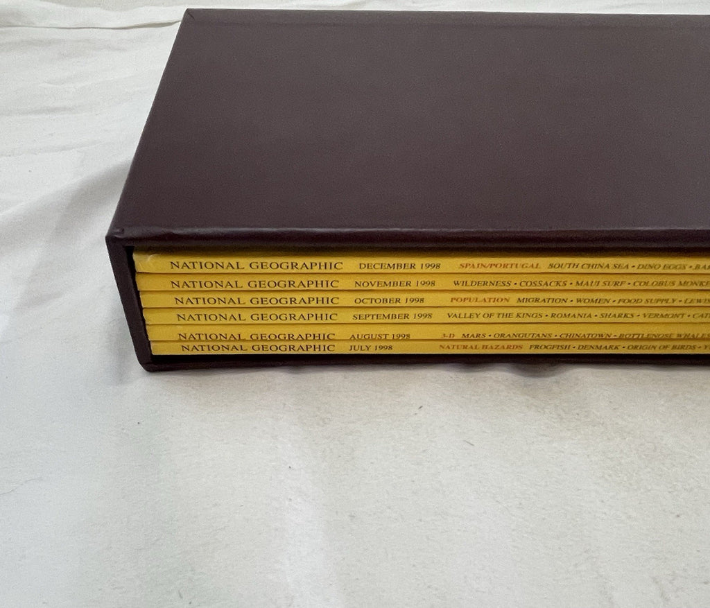 Vintage Nat Geo Jul–Dec 1998 Lot w/ Slipcover | Geography, Science