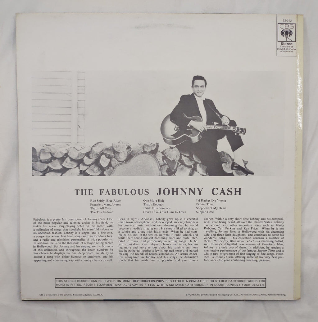 The Fabulous Johnny Cash LP UK Press CBS SBPG-62042 Country Rockabilly Vinyl