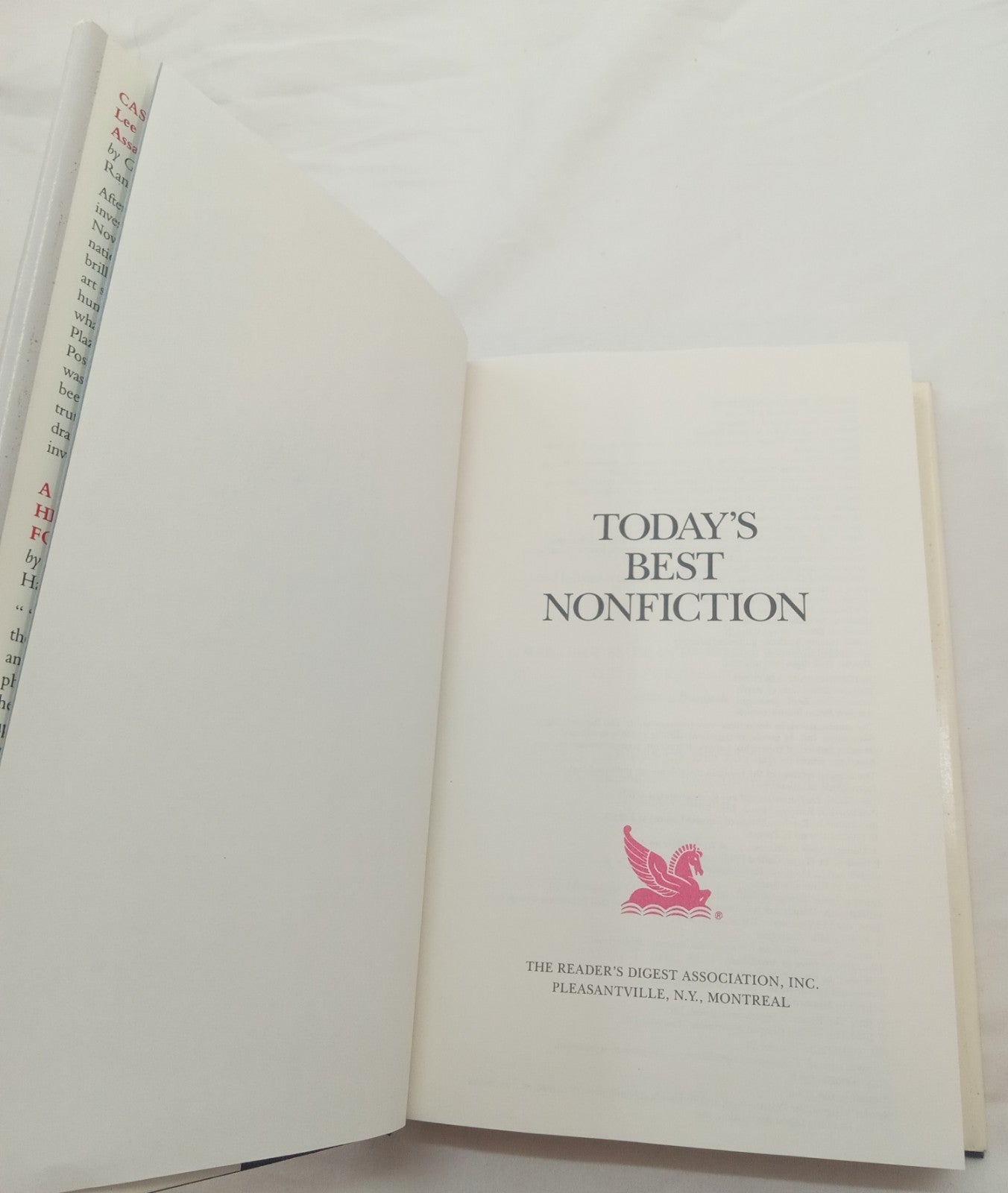 Reader's Digest Today's Best Nonfiction 4 in 1 HC 1st Ed w/ Dust Jacket