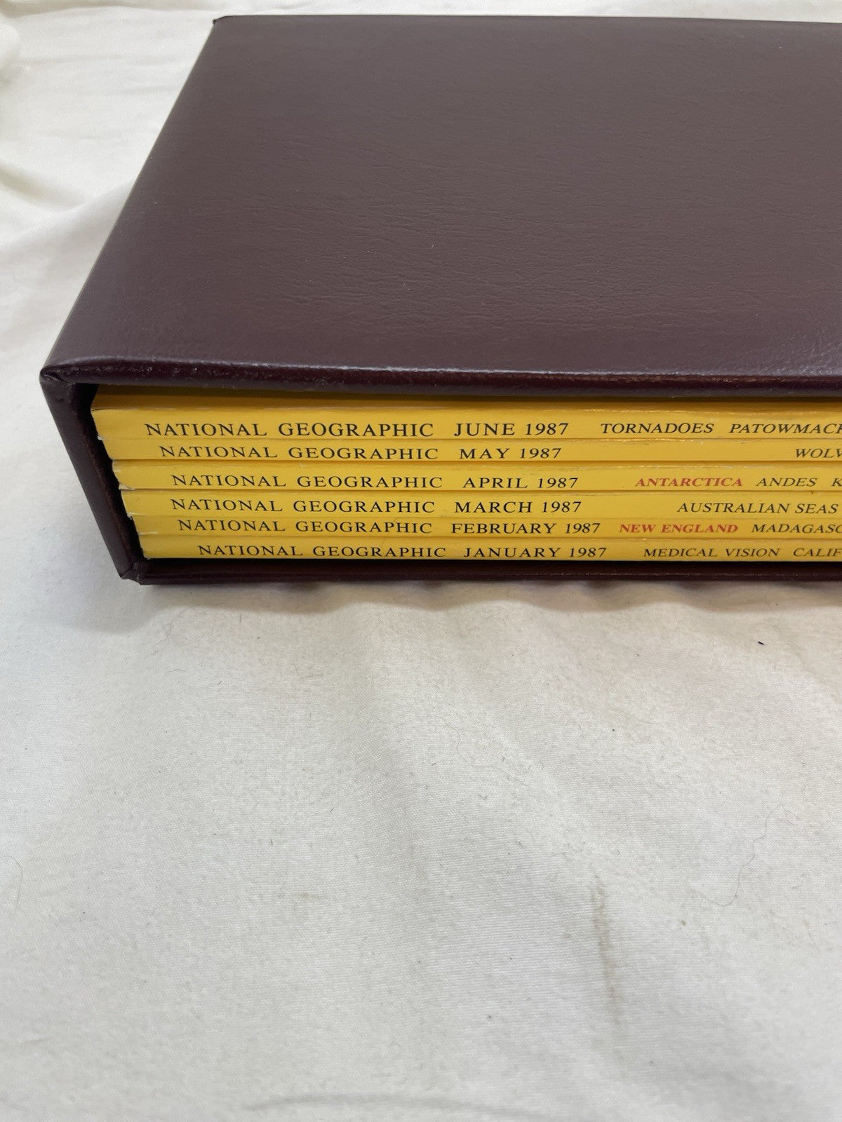 Vintage Nat Geo Jan–Jun 1987 Set w/ Slipcover | History, Wildlife, Geo