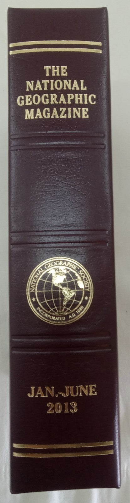 Nat Geo Jan–June 2013 Set | VG+ Magazines w/ Faux Leather Slipcover