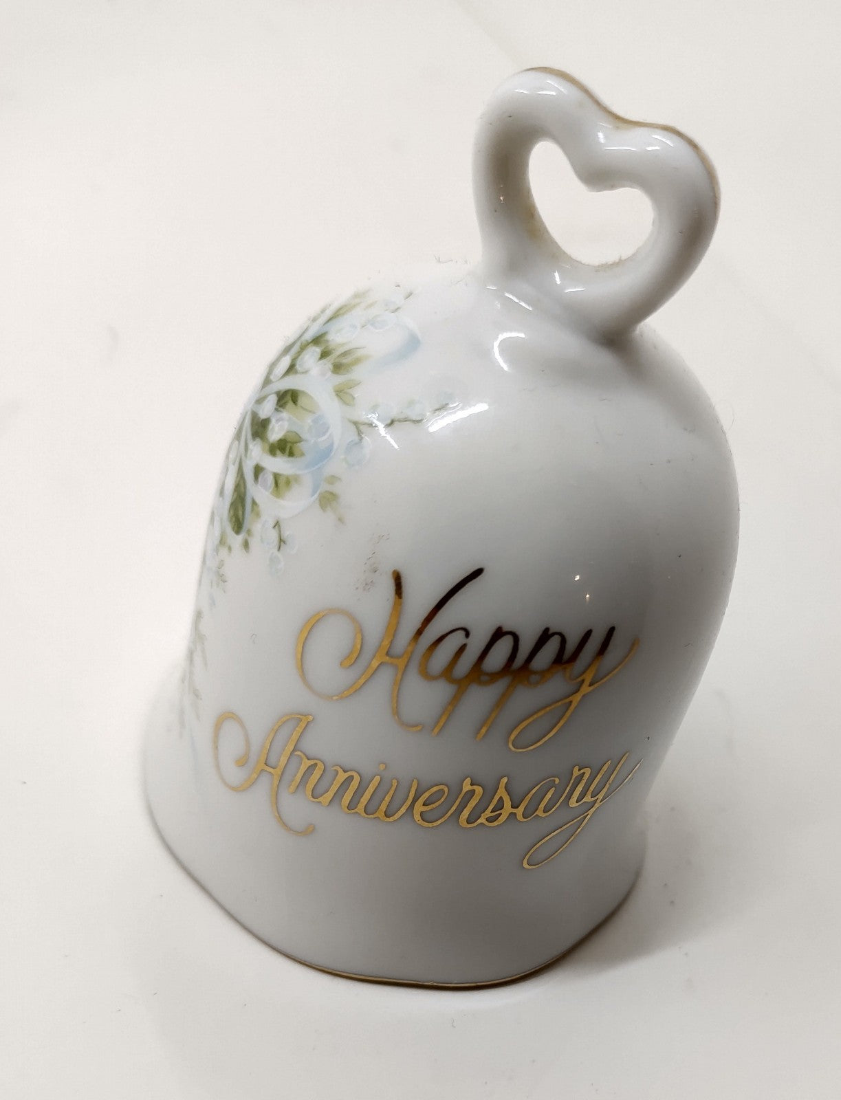 Saji Fine China "Happy Anniversary" Bell - Vintage Made in Japan