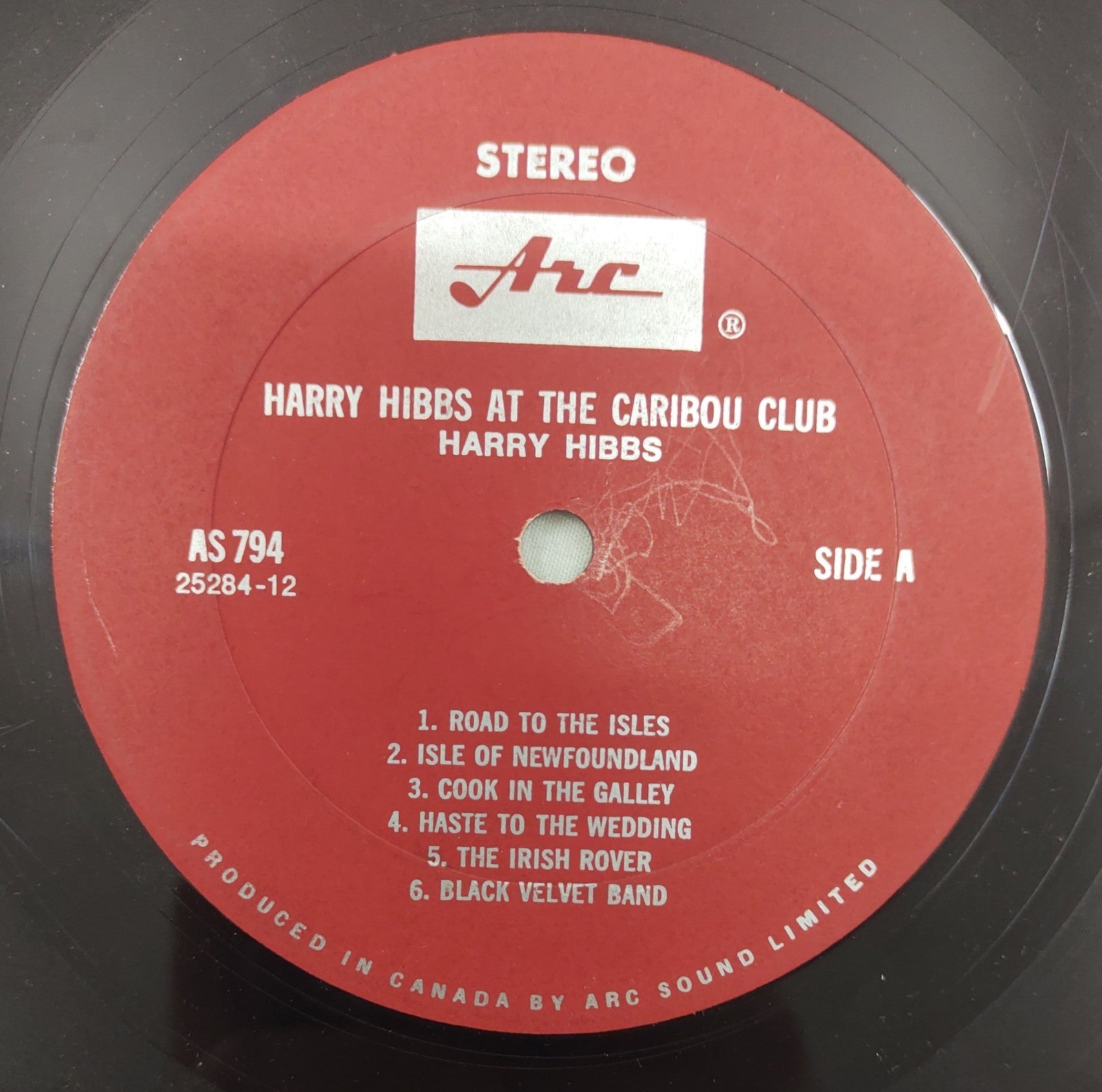 Harry Hibbs – At The Caribou Club (1968) Vinyl LP ARC AS-794 Newfoundland