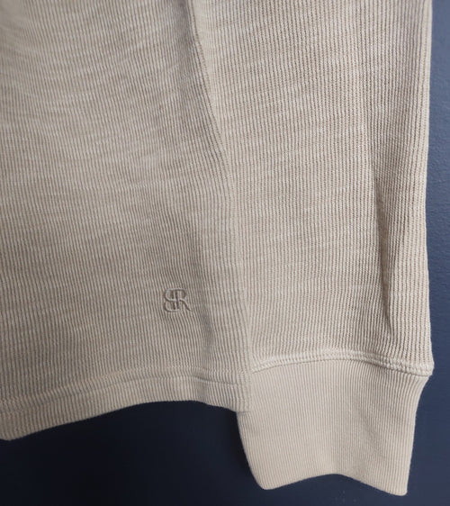 Banana Republic Men’s Beige Long Sleeve Henley Shirt Knit Casual NWT