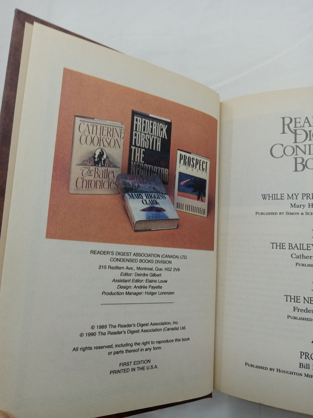 1990 Reader's Digest Condensed 1st Ed HC Leather Gilt Vtg NM Anthology