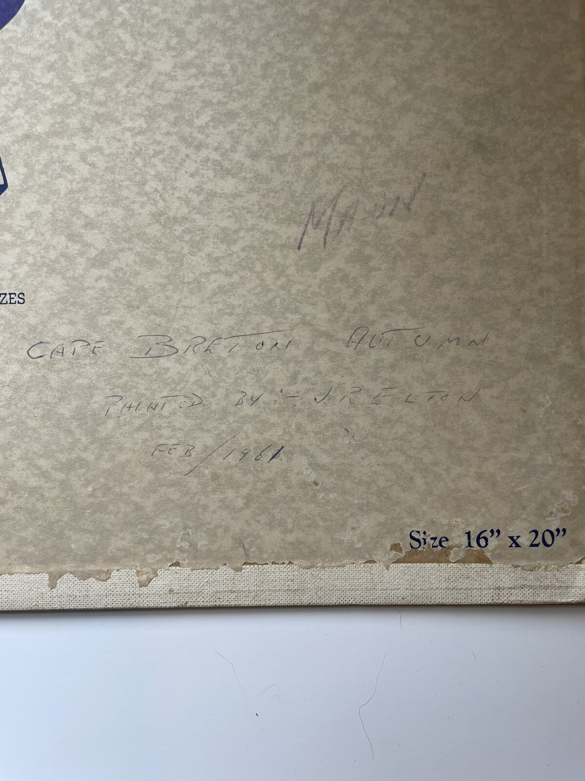 Vintage 1961 Oil Painting – Cape Breton Autumn Scene – Nova Scotia Art