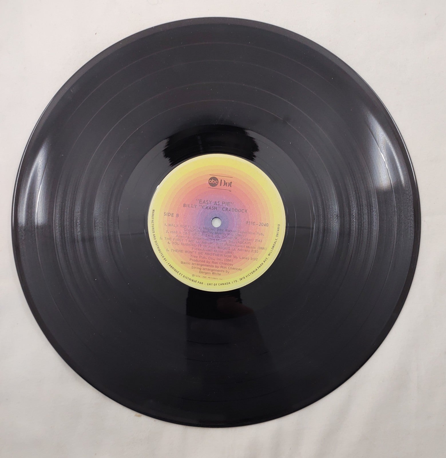 Billy “Crash” Craddock - Easy As Pie LP ABC Dot 9310-2040 Canada 1976