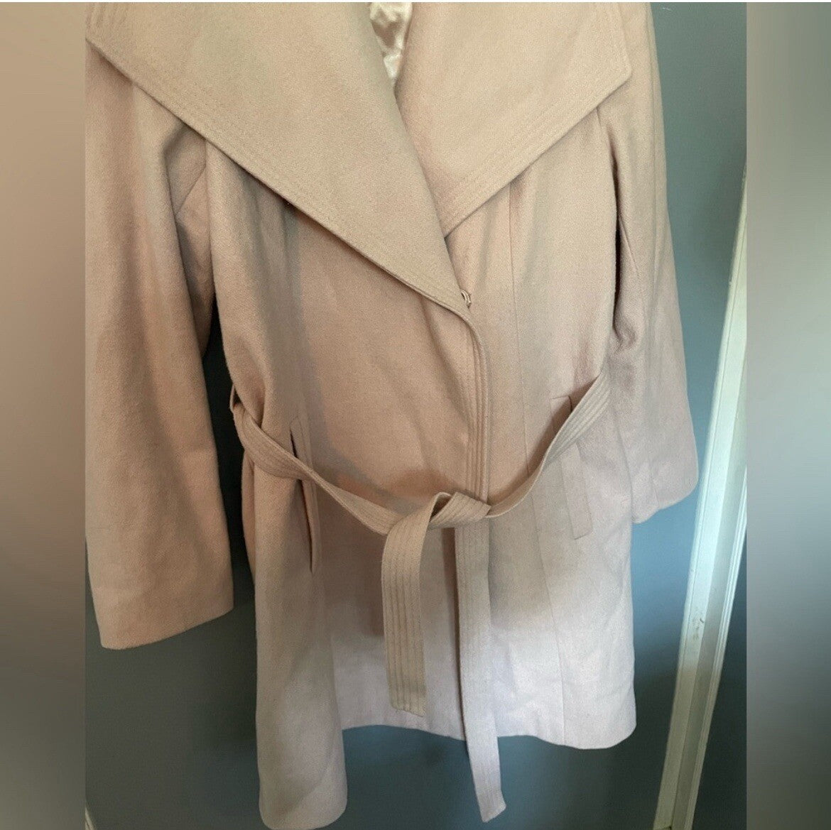 Reitmans Women’s Light Pink Peacoat XXL Double Breasted Wool Blend Winter Jacket