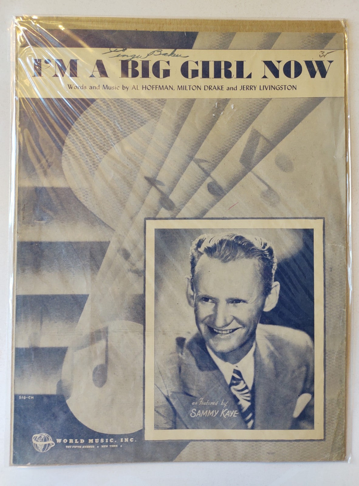 I’m a Big Girl Now – Sammy Kaye Feature Al Hoffman 1940s Sheet Music
