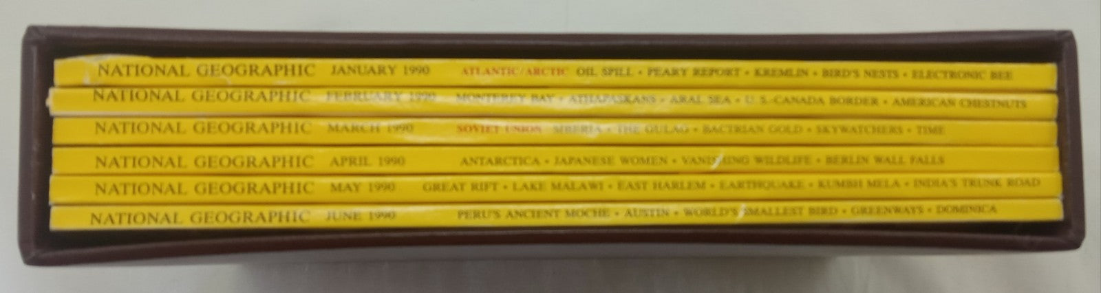 Nat Geo Magazines With Slipcover Jan To June 1990