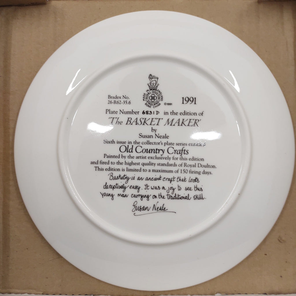 Royal Doulton Old Country Crafts Plate Set of 8 Susan Neale w/ Boxes & COAs