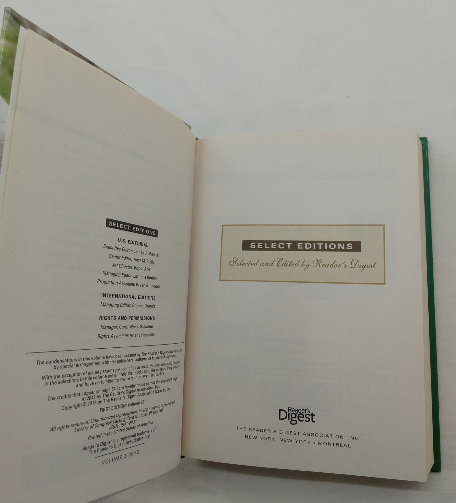 RD Sel Ed HC w/DJ Vol 3 2012 | NM 1st Ed Anthology Fiction Drama Bestsellers