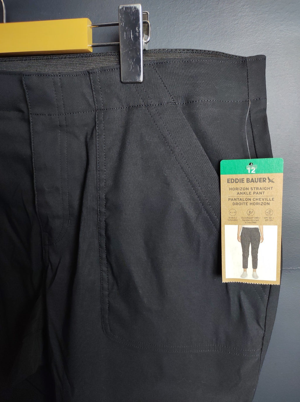 Eddie Bauer Black Tech Pants NWT Women’s Outdoor Hiking Travel Trousers
