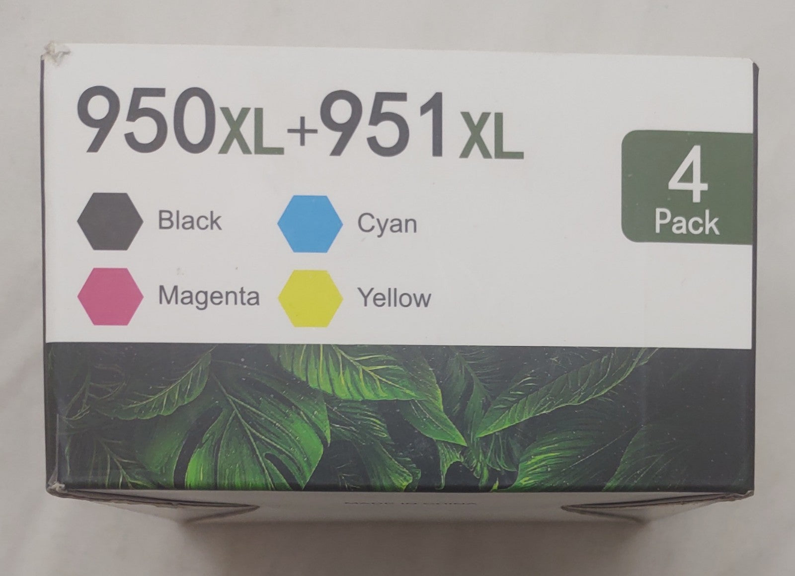 950XL 951XL Ink Cartridge Set XL 4-Pack Black Cyan Magenta Yellow Compatible
