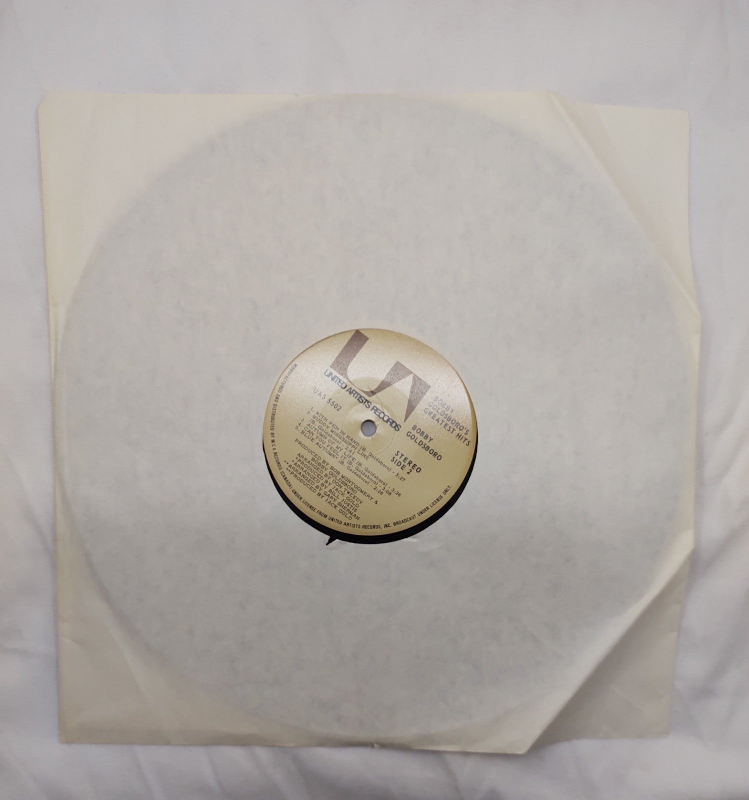 Bobby Goldsboro – Greatest Hits LP 1970 United Artists UAS-5502 VG