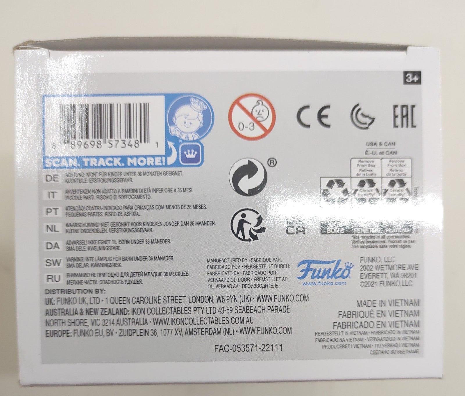 Funko Pop Disney Villains Captain Hook #1081 Vinyl Figure Collectible NIB