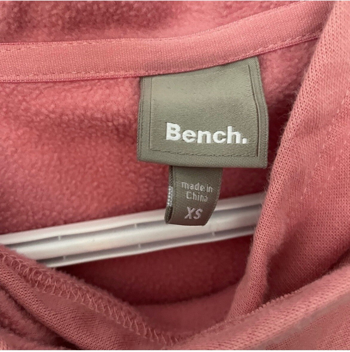 Pink Bench Hooded Sweater Women's Size XS Casual Zip-Up Sweatshirt