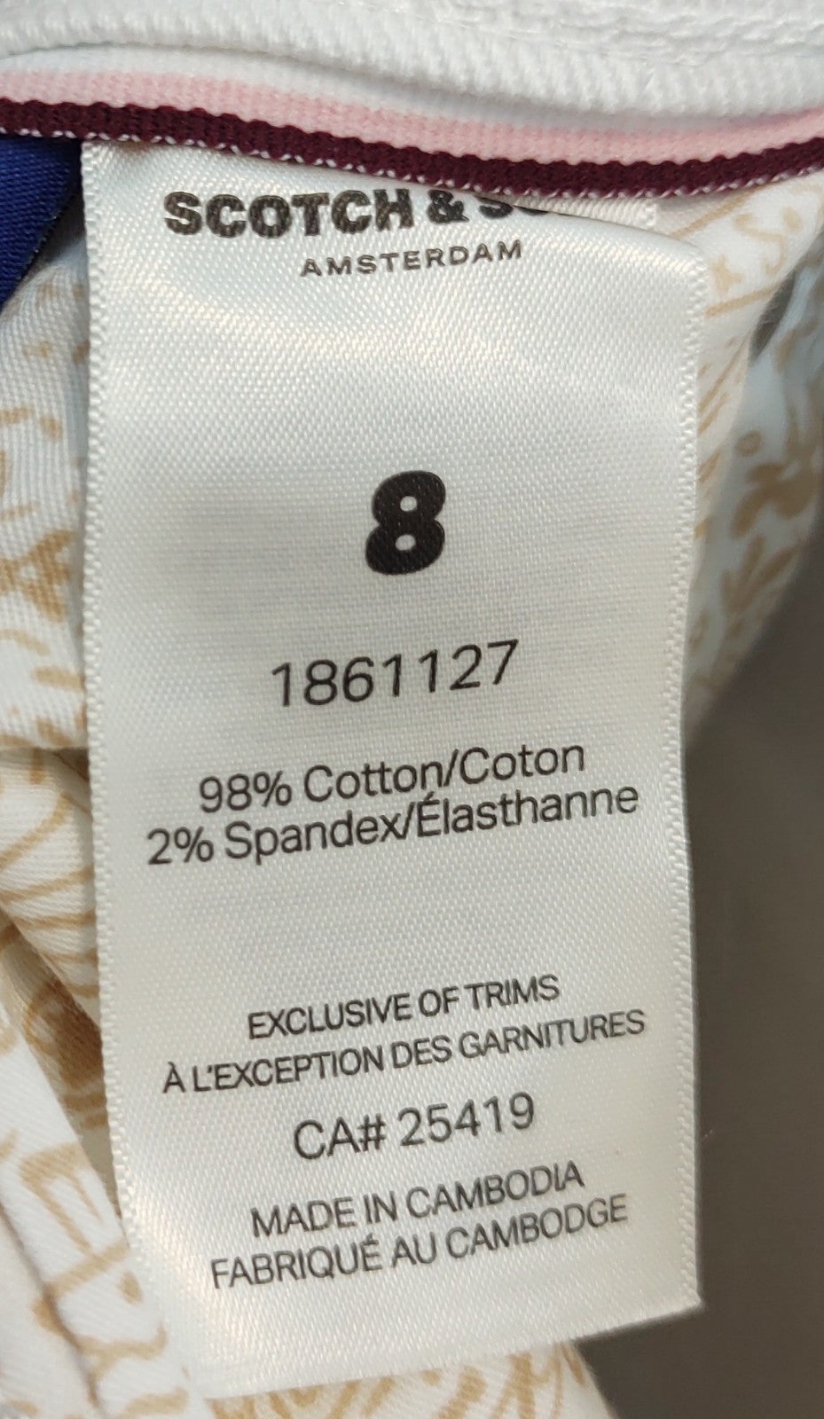 Scotch & Soda White High Rise Slim Jeans NWT Women’s Designer Denim