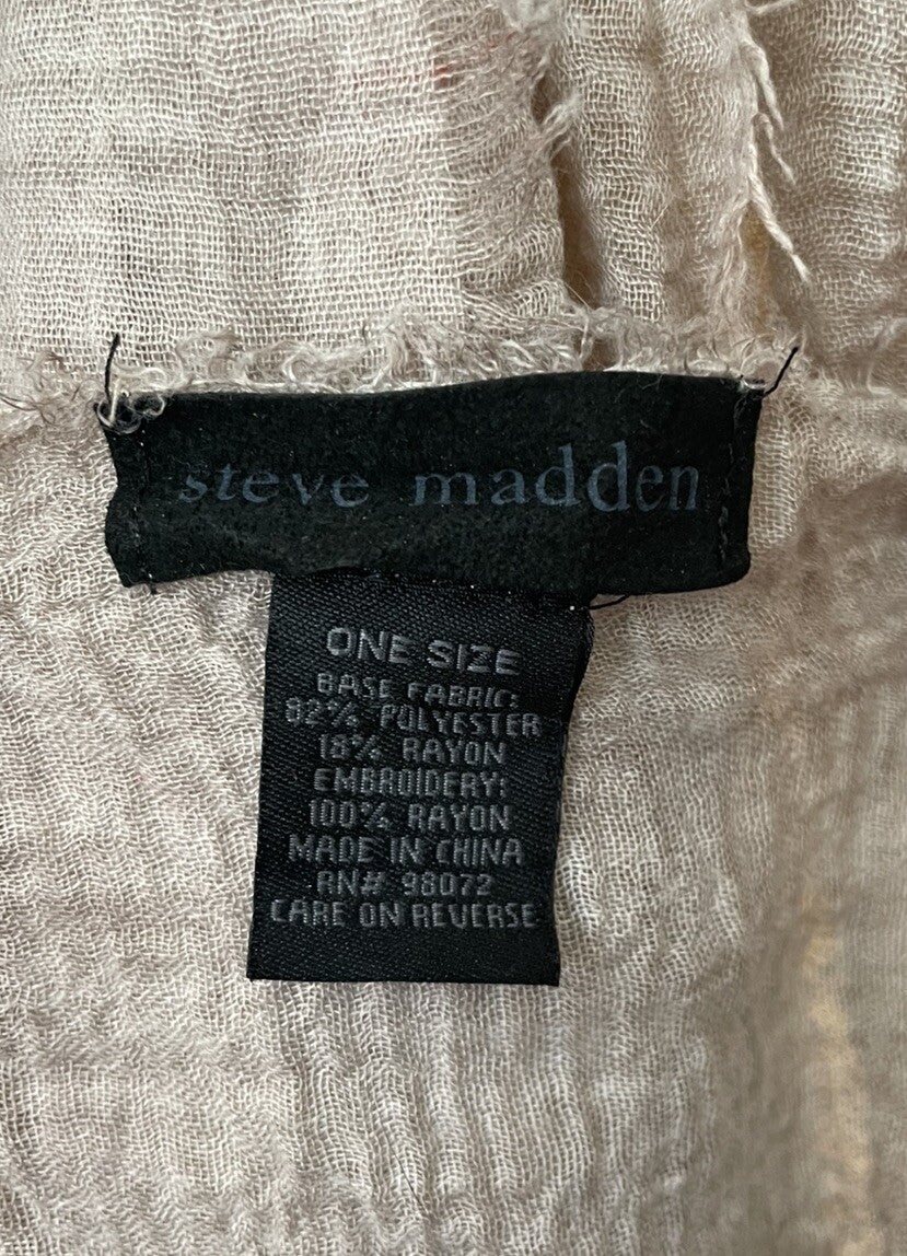 Steve Madden Blush Scarf Stars Print Soft Lightweight Cozy Fall Wrap