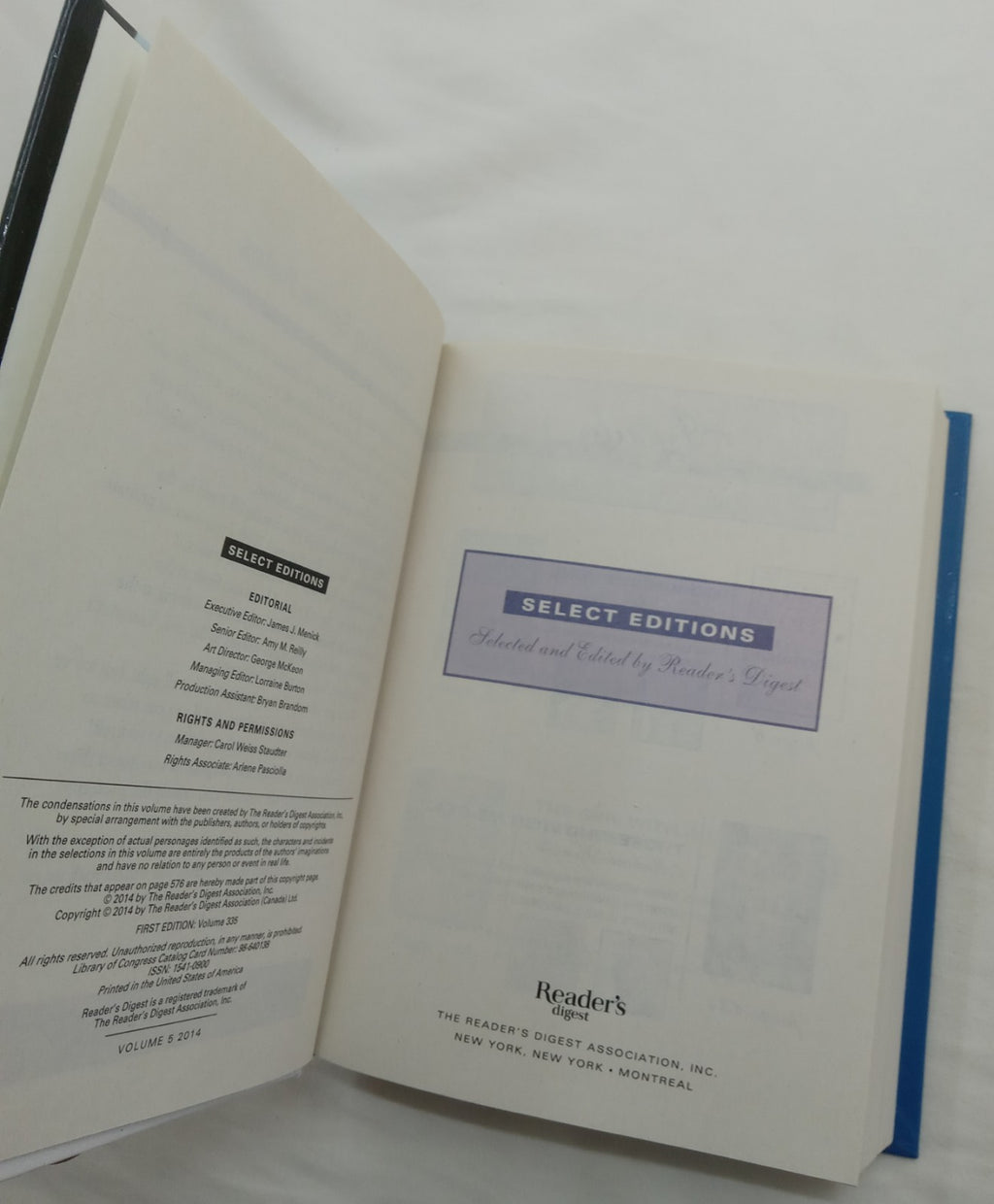 RD Sel Ed HC w/DJ Vol 5 2014 | NM 1st Ed Anthology Fiction Bestsellers Drama