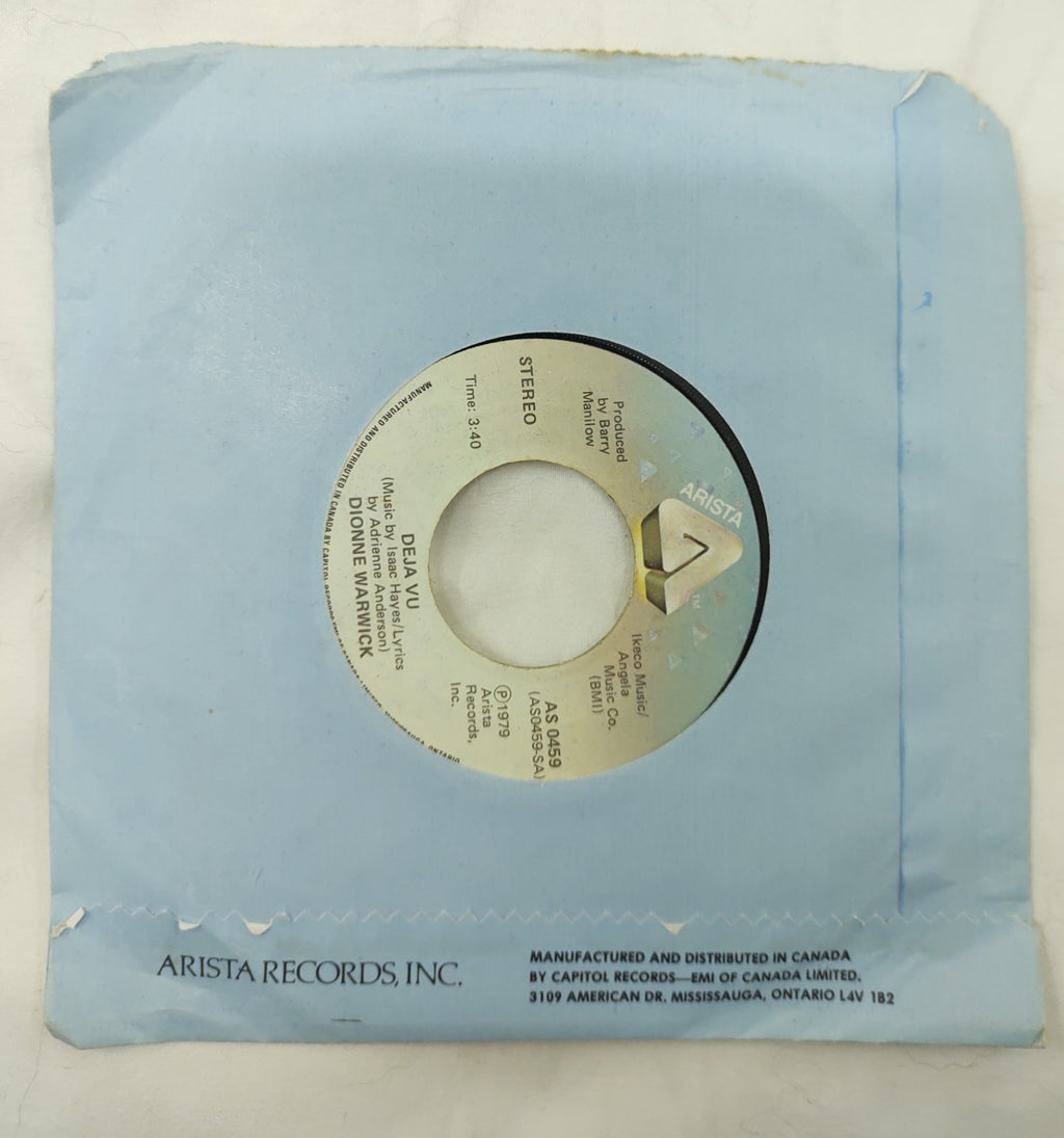 Dionne Warwick - Déjà Vu / All The Time 7" Vinyl 45 RPM (AS 0459)