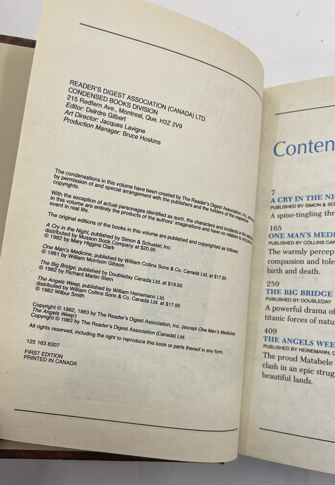 1983 Reader's Digest Condensed 1st Ed HC Leather Gilt Vtg NM Anthology