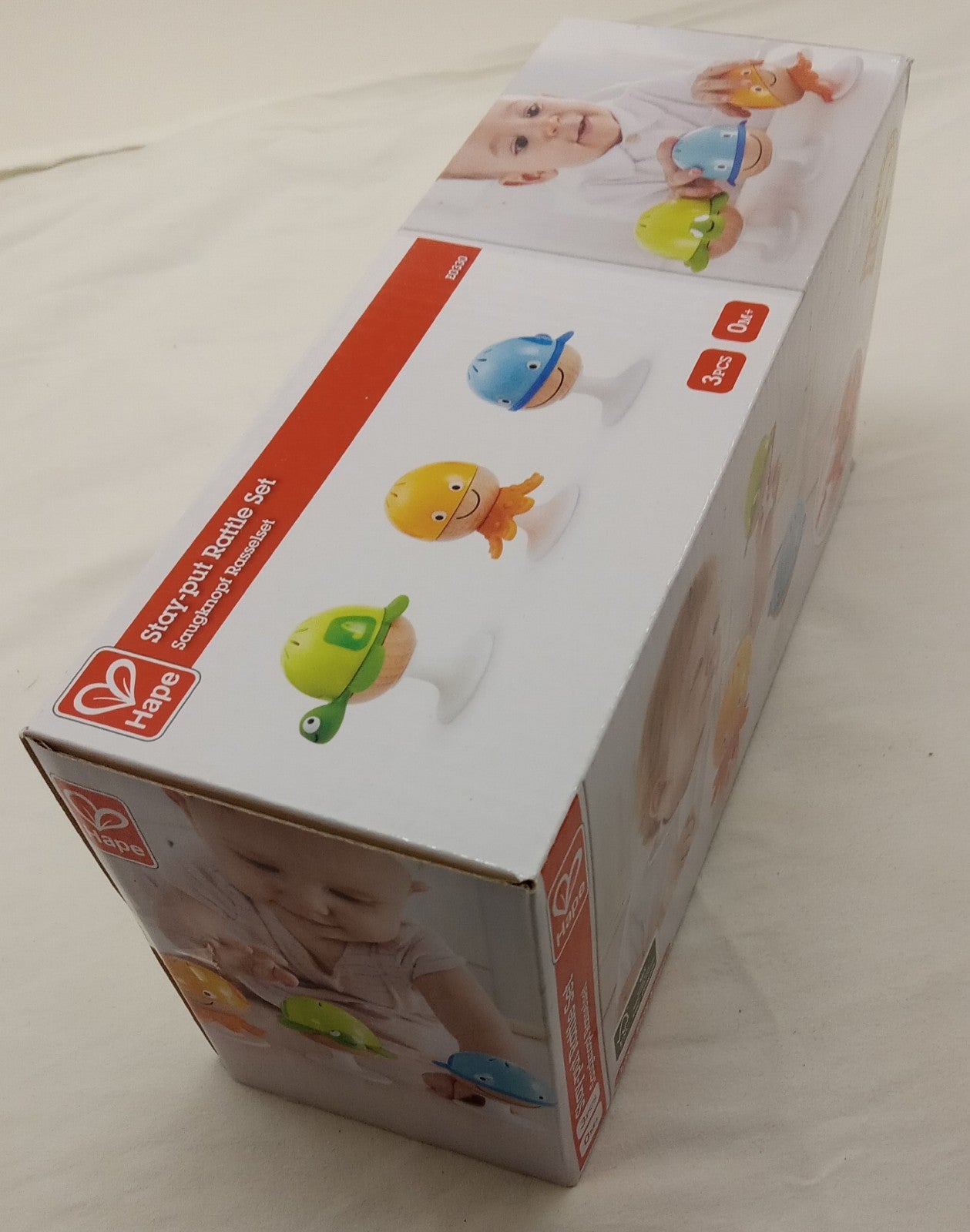 Hape Toys Stay-Put Rattle Set – Baby Sea Animal Rattles with Suction Cups