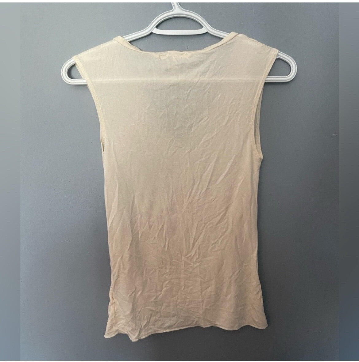 Banana Republic Cream Ruched Tank Top Women's Size Small Casual Blouse